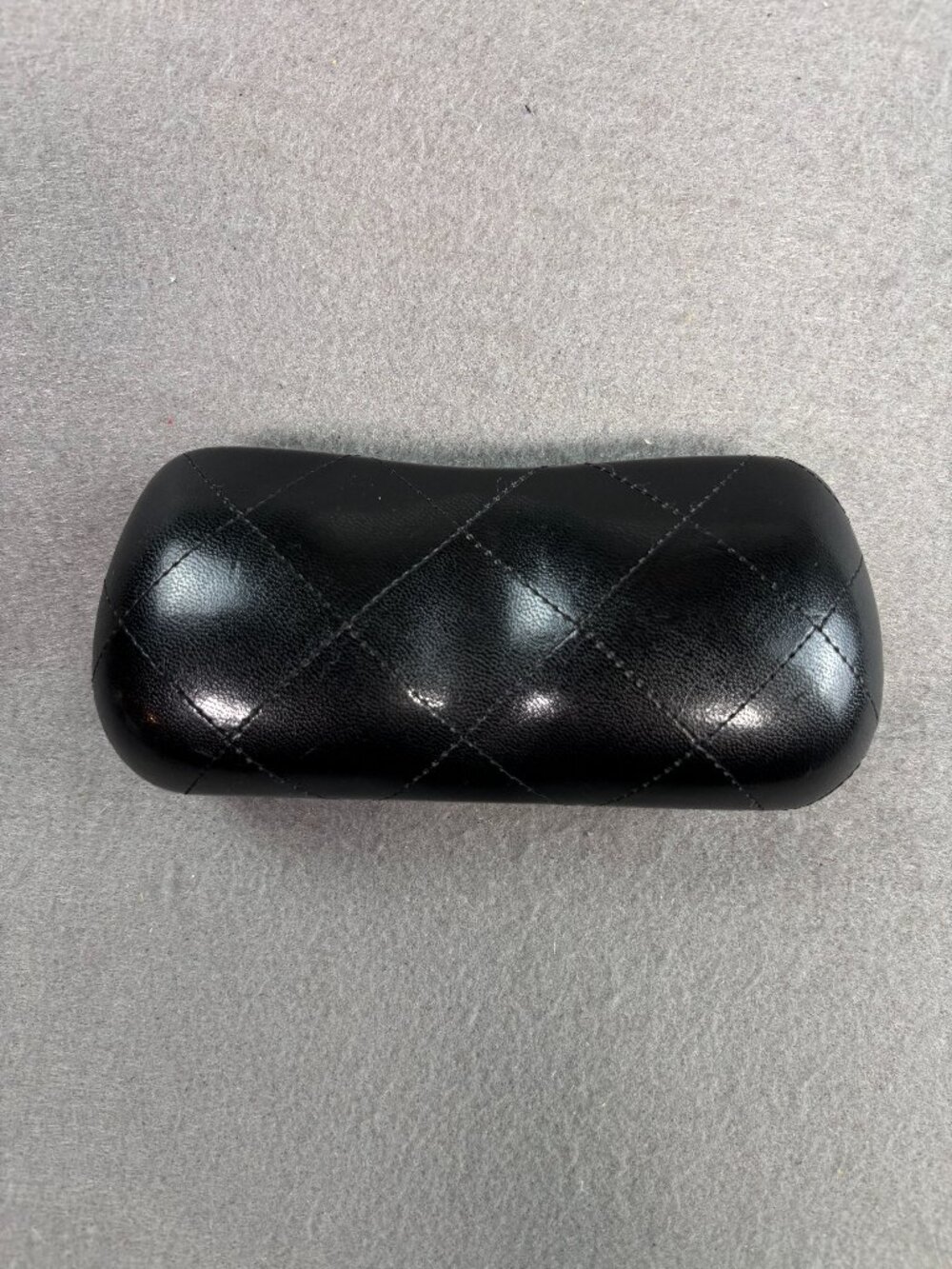 Chanel Black Quilted Eyeglasses Case CC Logo Made Italy